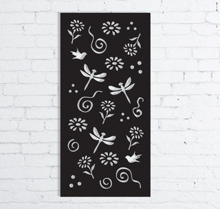 Opciones de diseño de arte de pared de metal o mampara de privacidad personalizada