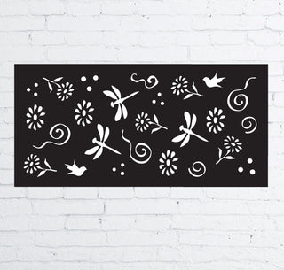 Opciones de diseño de arte de pared de metal o mampara de privacidad personalizada