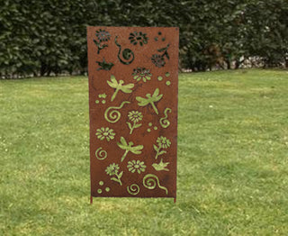 Opciones de diseño de arte de pared de metal o mampara de privacidad personalizada