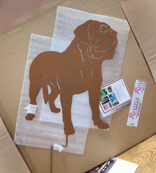 Dogo de Burdeos para jardín o para colgar en la pared
