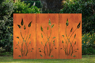Mamparas de privacidad para exteriores o arte de pared de metal para exteriores
