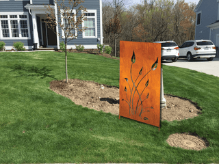 large outdoor metal wall art