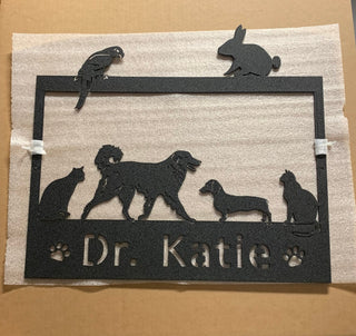 Custom dog sign