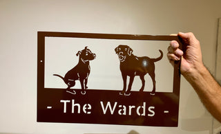 Letrero personalizado para mascotas / Texto personalizable junto con opciones personalizadas de razas de perros y gatos