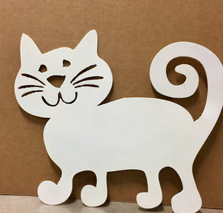 Figura de gato en forma de ziggly para jardín o para colgar en la pared