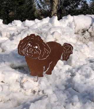 Bichon Frise Garden Stake or Wall Hanging