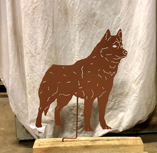 Siberian Husky Garden Stake or Wall Hanging