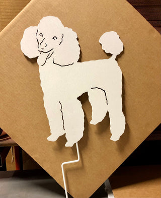 Poodle grave marker