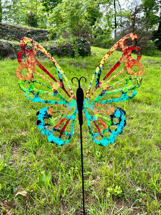 Estaca para jardín o colgante de pared para mariposas