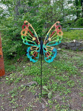Estaca para jardín o colgante de pared para mariposas