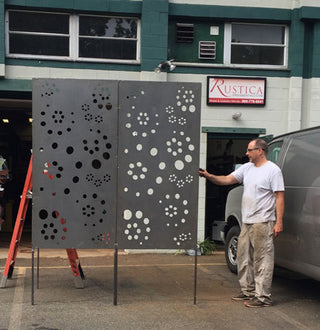 Mampara de metal para privacidad o arte de pared de metal de gran tamaño