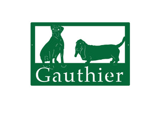 Letrero personalizado para mascotas / Texto personalizable junto con opciones personalizadas de razas de perros y gatos