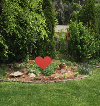 Estaca de jardín en forma de corazón o decoración de pared en forma de corazón de metal / Decoraciones para exteriores para el día de San Valentín
