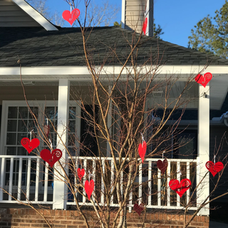 Adornos colgantes para árbol de Navidad con forma de corazón (juego de 12), adornos para el día de San Valentín o Navidad