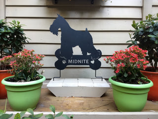 Schnauzer Garden Sculpture