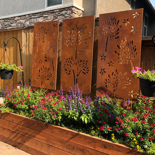 Metal privacy screens