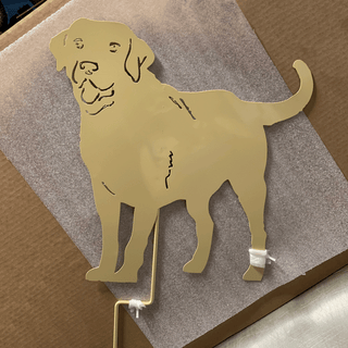 metal dog yard art