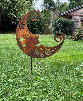 Luna de metal o arte de pared lunar