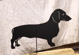 Statue de teckel ou décoration murale pour chien