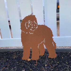 Estaca de jardín o adorno de pared de labradoodle (estilo 1)