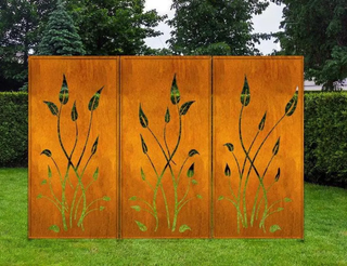 Mamparas de privacidad para exteriores o arte de pared de metal para exteriores