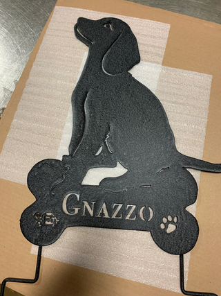 metal address sign