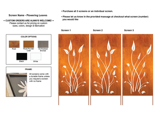 Mamparas de privacidad para exteriores o arte de pared de metal para exteriores