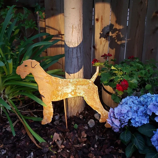 Airedale Terrier Garden Stake or Dog Wall Art