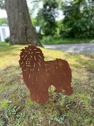 Old English Sheepdog Garden Statue
