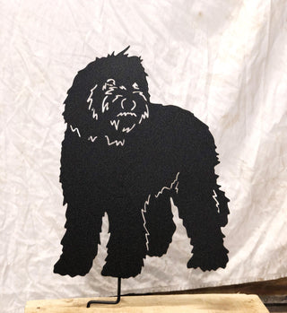 Estaca de jardín o adorno de pared de labradoodle (estilo 1)
