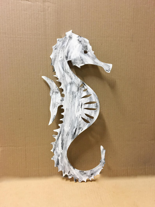 Hippocampe sur piquet de jardin ou à suspendre au mur