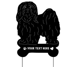 Estaca de jardín o adorno de pared Lhasa Apso (estilo 2)