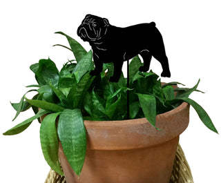 Bulldog Plant Stake