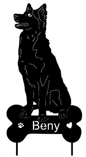 Husky grave marker