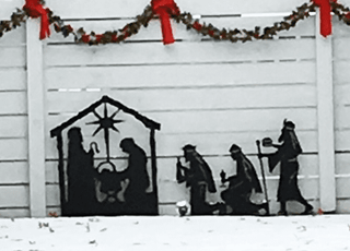 outdoor nativity set