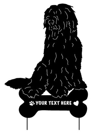 sheepdog garden stake