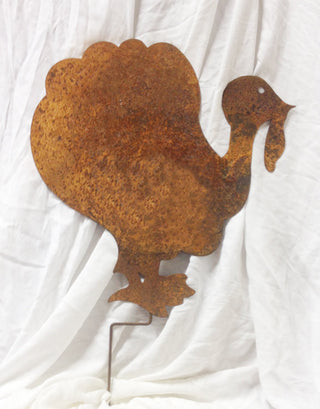 Rustic Turkey Garden Stake