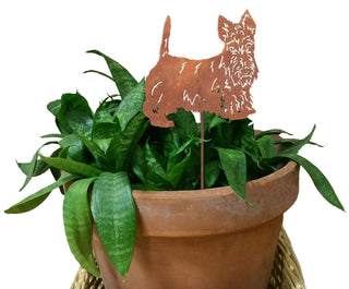 Ornement ou tuteur de plante pour terrier écossais (style 1)