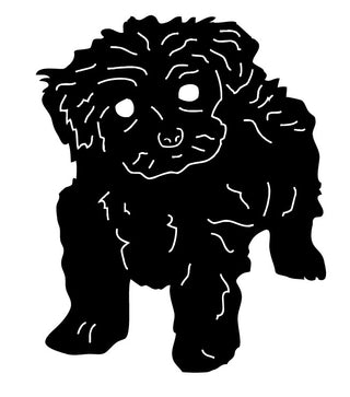 tea cup poodle wall hanging
