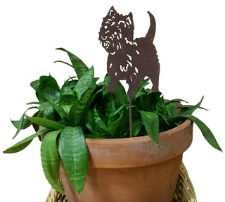 West Highland Terrier Plant Stake
