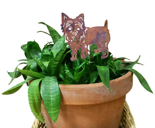 Yorkshire Terrier Plant Stake