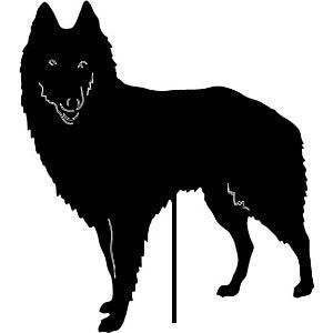 Belgian Shepherd Dog Garden Stake