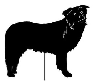 Border Collie Plant Stake