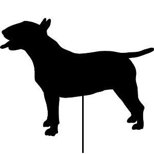 Bull Terrier Garden Stake