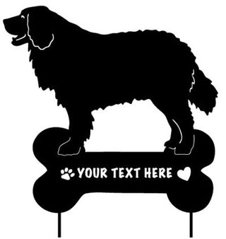 Bernese Mountain Dog with Name in Bone