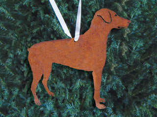Rustic Doberman Pinscher Christmas Ornament