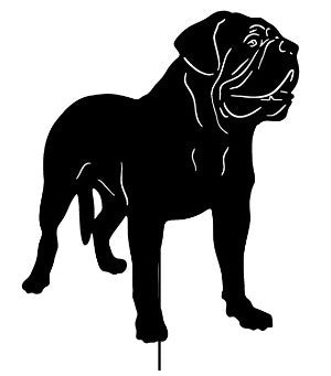Dogo de Burdeos para jardín o para colgar en la pared