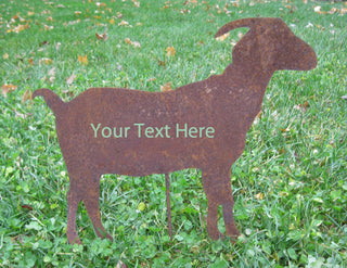 personalized goat yard art