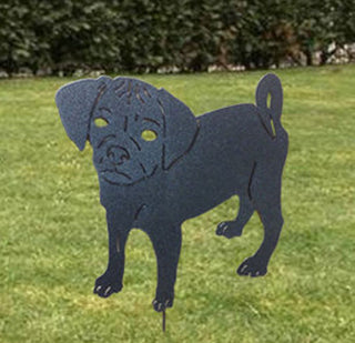 Black Puggle Garden Stake