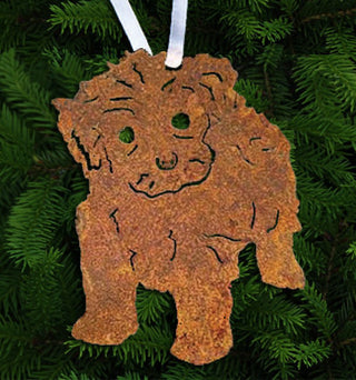 Rustic Maltese Ornament